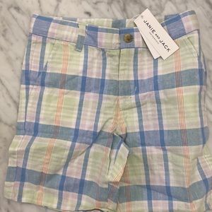 NWT Janie & Jack Preppy linen& cotton Shorts. Adjustable waist. Size 7